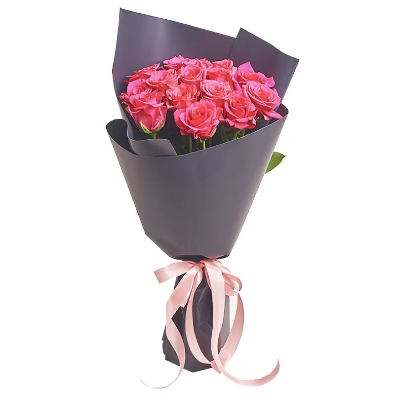 Букет из 15 ярко розовых (60см)